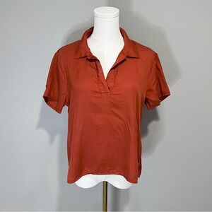 Bella Dahl Short Sleeve Pullover Blouse Size S